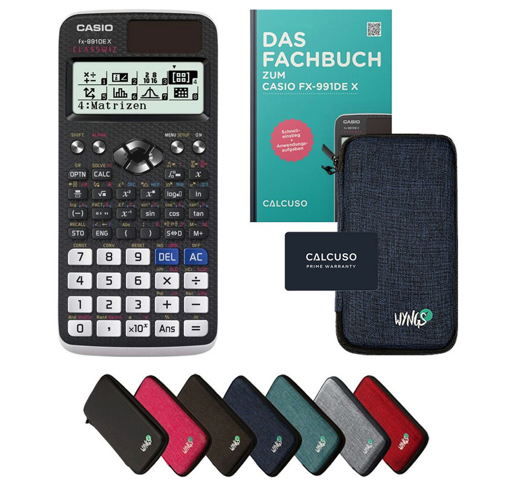CASIO Taschenrechner fx-991DE X inkl. Schutztasche Blau & Fachbuch (128 Seiten, DIN A5) Bild 2