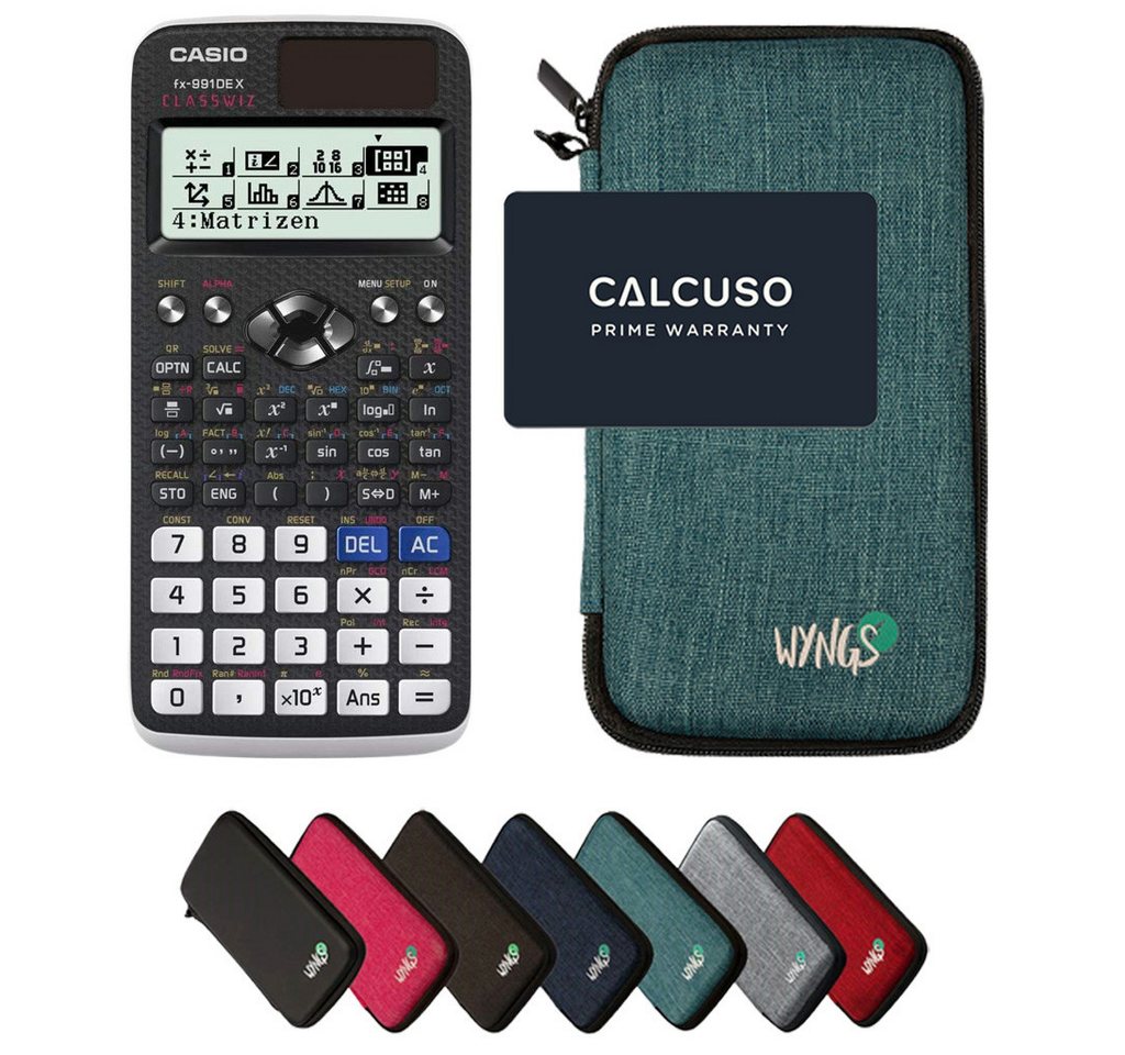 CASIO Taschenrechner fx-991DE X ClassWiz inkl. WYNGS Schutztasche Türkis Bild 5