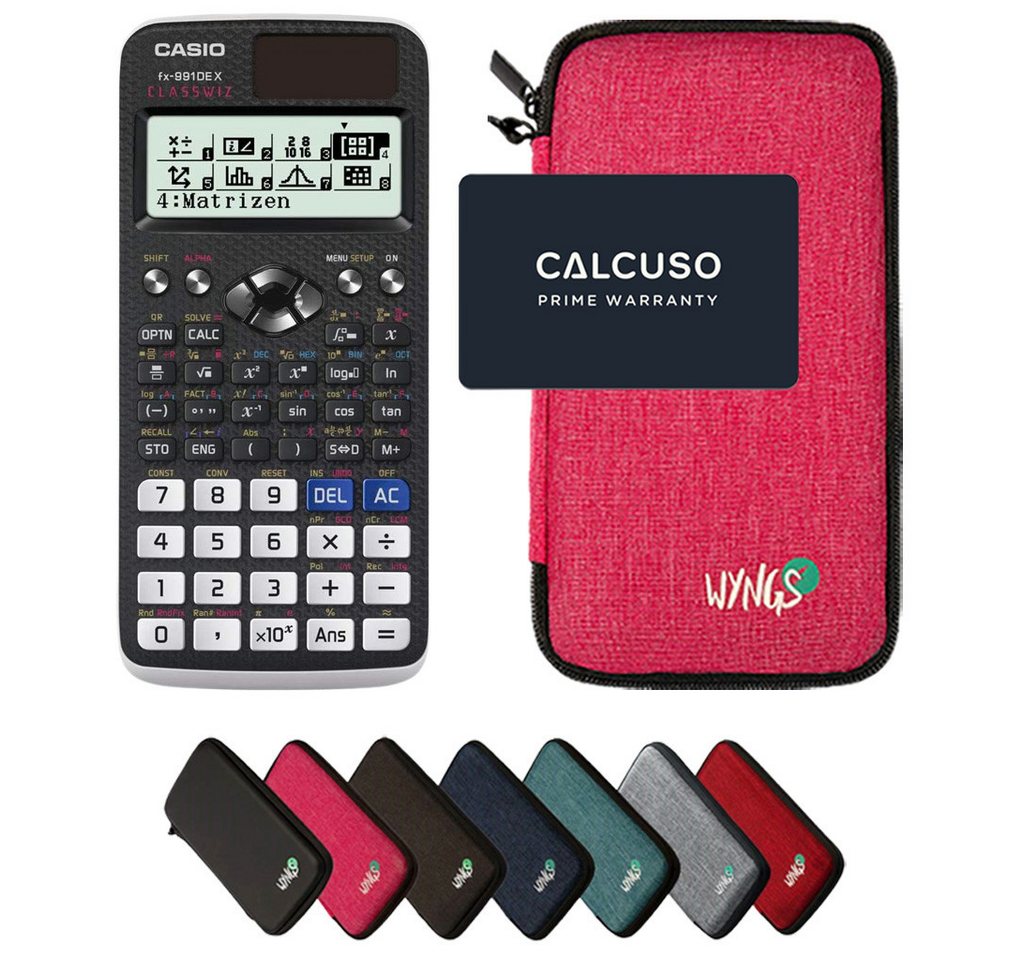 CASIO Taschenrechner fx-991DE X ClassWiz inkl. WYNGS Schutztasche Pink Bild 4