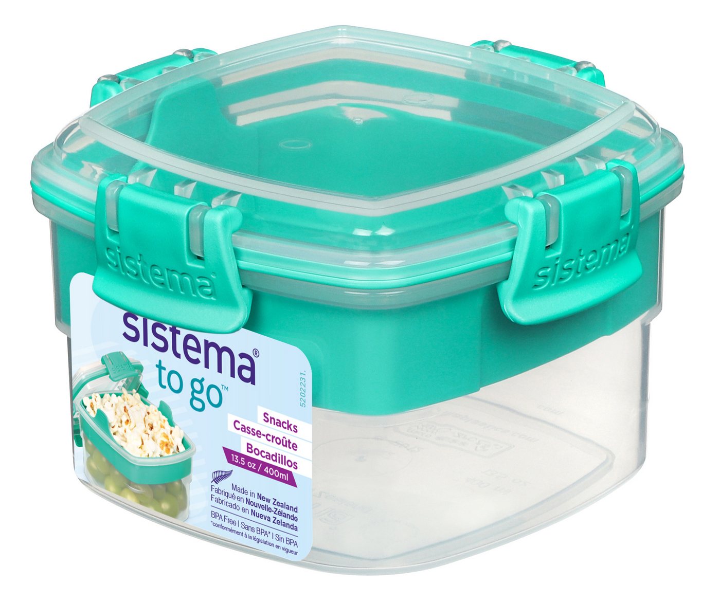 sistema Permanentmarker Sistema 400ml Snacks To Go - Teal