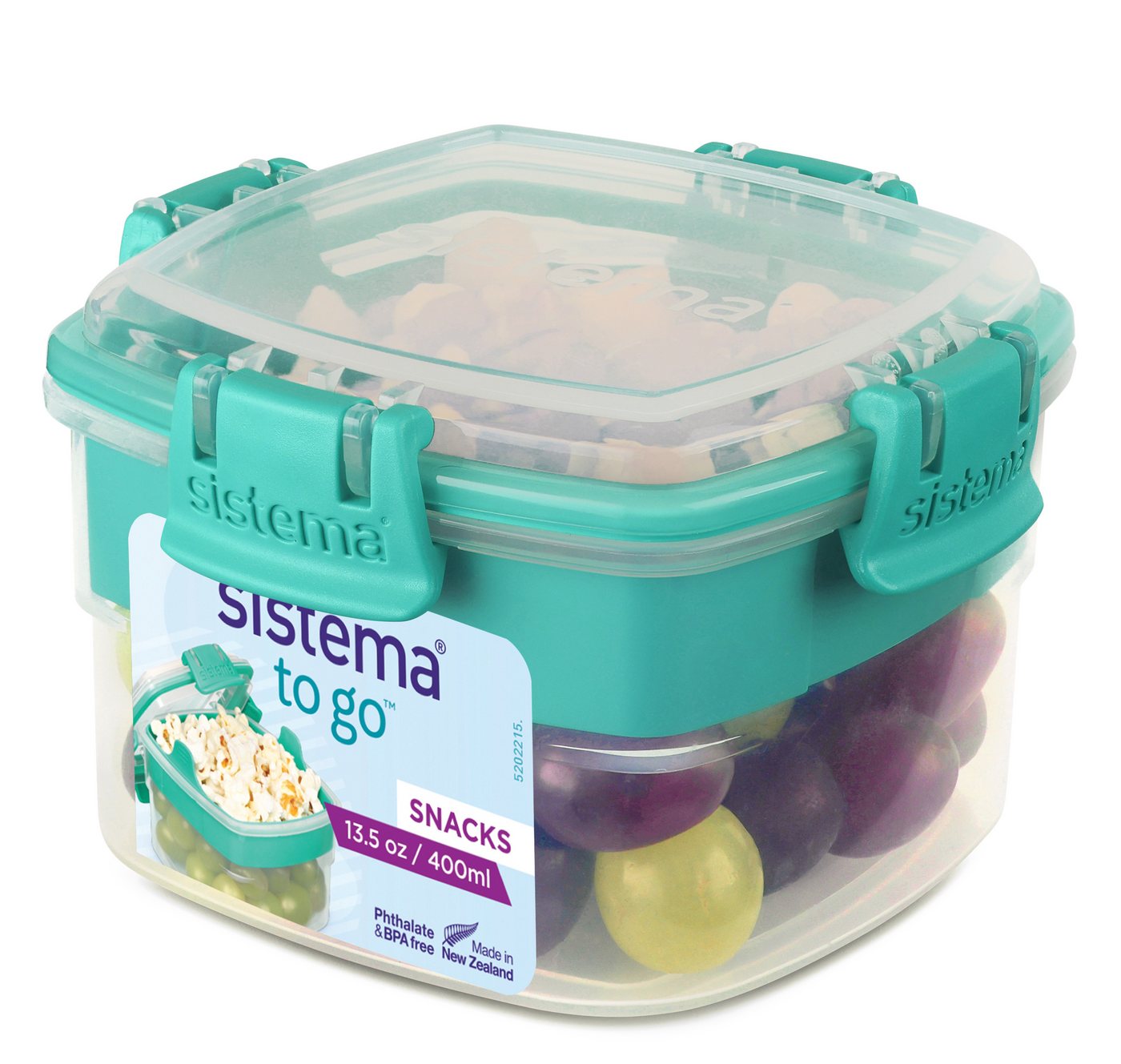sistema Permanentmarker Sistema 400ml Snacks To Go - Teal Bild 2
