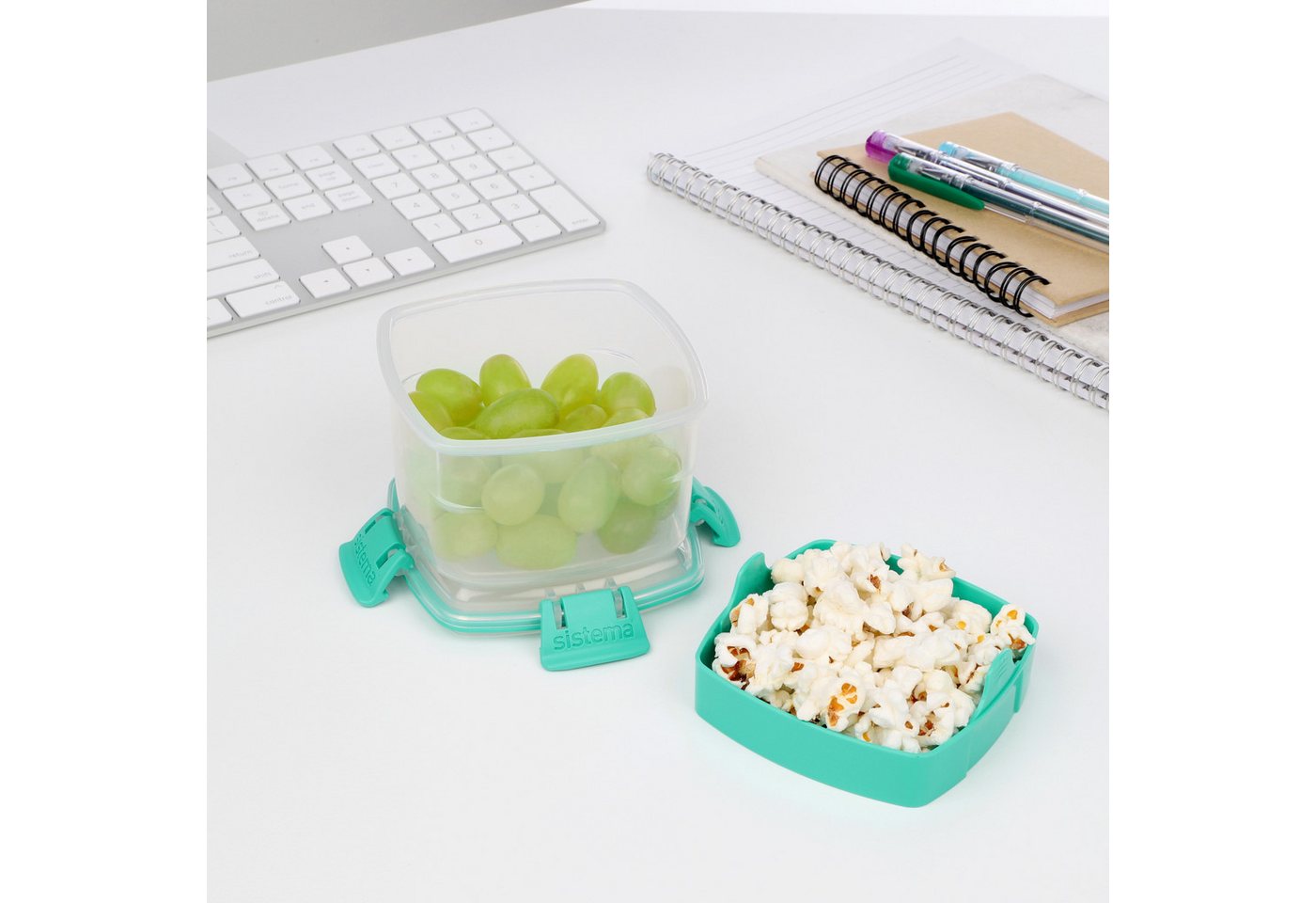sistema Permanentmarker Sistema 400ml Snacks To Go - Teal Bild 4