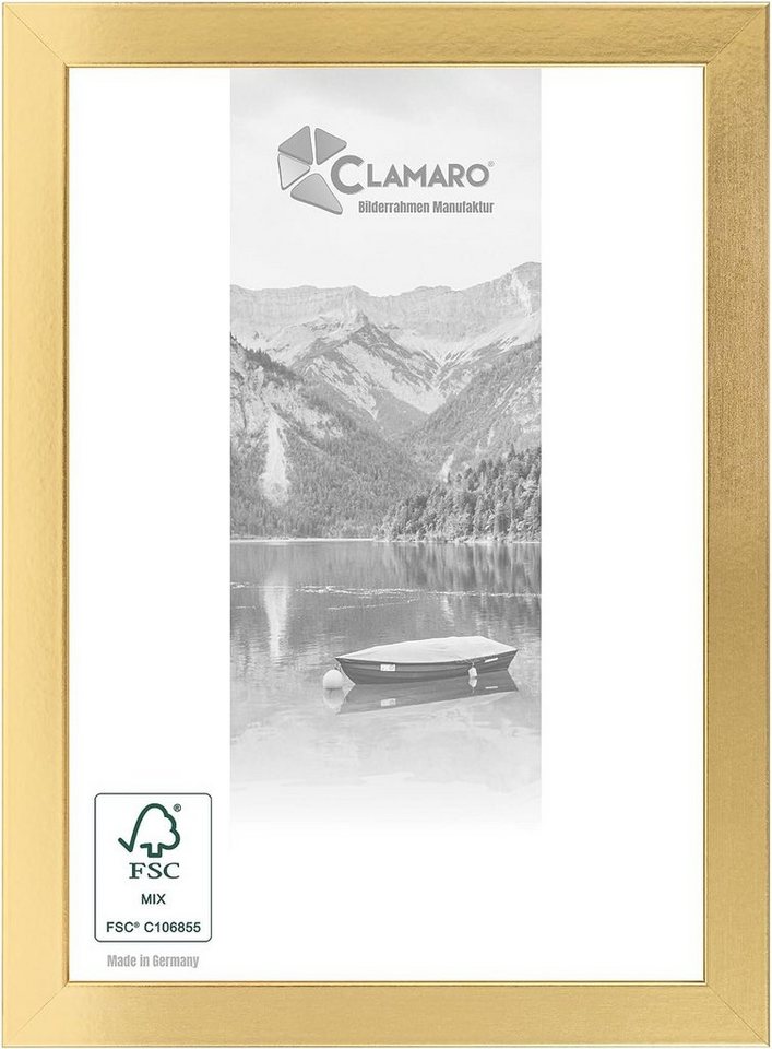 Clamaro Bilderrahmen, Bilderrahmen Gold Glänzend 30mm Collage nach Maß Holz Collage30 Bild 5