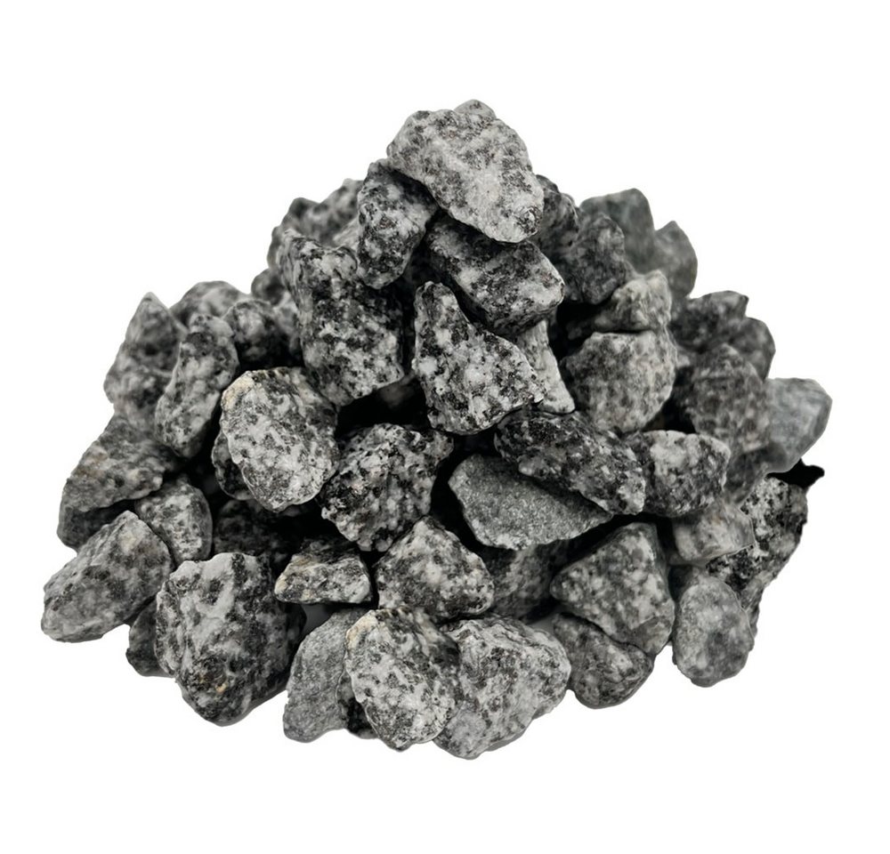 Hoyo Technology GmbH Zierkies Grauer Granitsplitt 16-32 mm 10 kg Ziersplitt für Garten, Wege, Beete, 10 kg