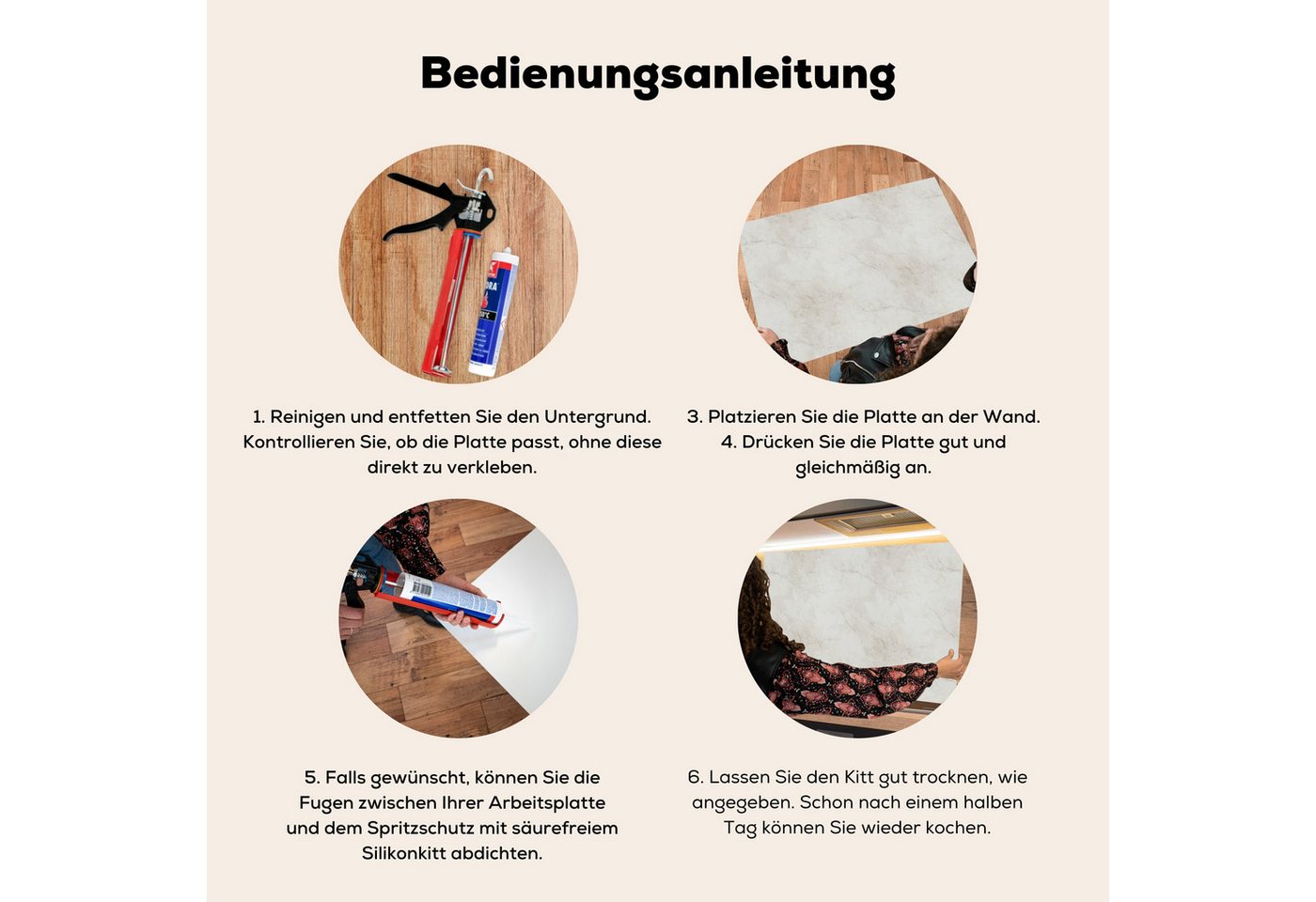 KitchenYeah Küchenrückwand Grau - Marmor - Adern, (1-tlg), Spritzschutz Küche, Küchendeko, 60x40 cm