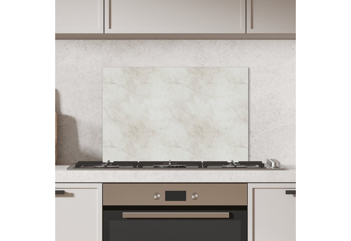 KitchenYeah Küchenrückwand Grau - Marmor - Adern, (1-tlg), Spritzschutz Küche, Küchendeko, 60x40 cm Bild 2