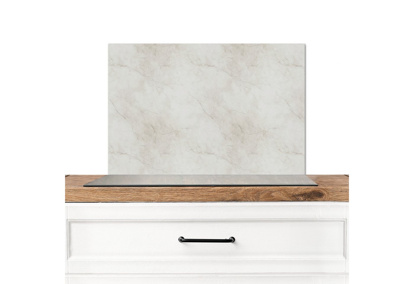 KitchenYeah Küchenrückwand Grau - Marmor - Adern, (1-tlg), Spritzschutz Küche, Küchendeko, 60x40 cm Bild 5