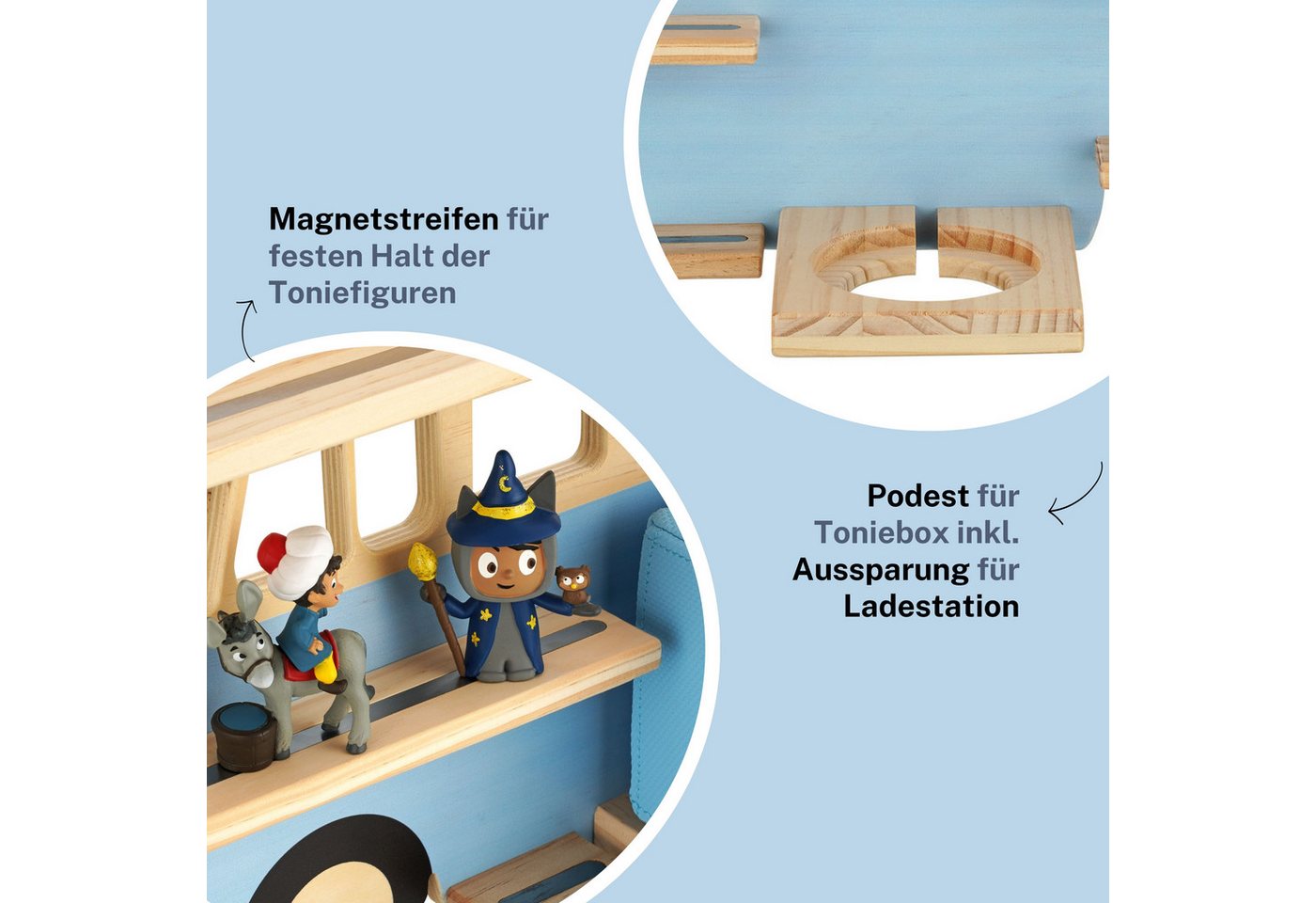 Little Goldie Kinderregal Tonie Regal für 30 Tonies – Bus Motiv – Toniebox 1 & 2 Bild 3