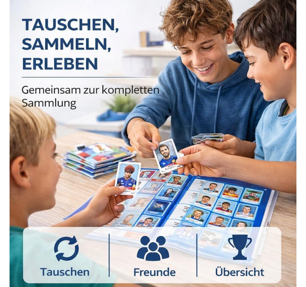 TK Gruppe Stickerbuch XXL Sammelset WM 2026 - Panini Sticker Album, Spielplan Blumenkette Bild 2