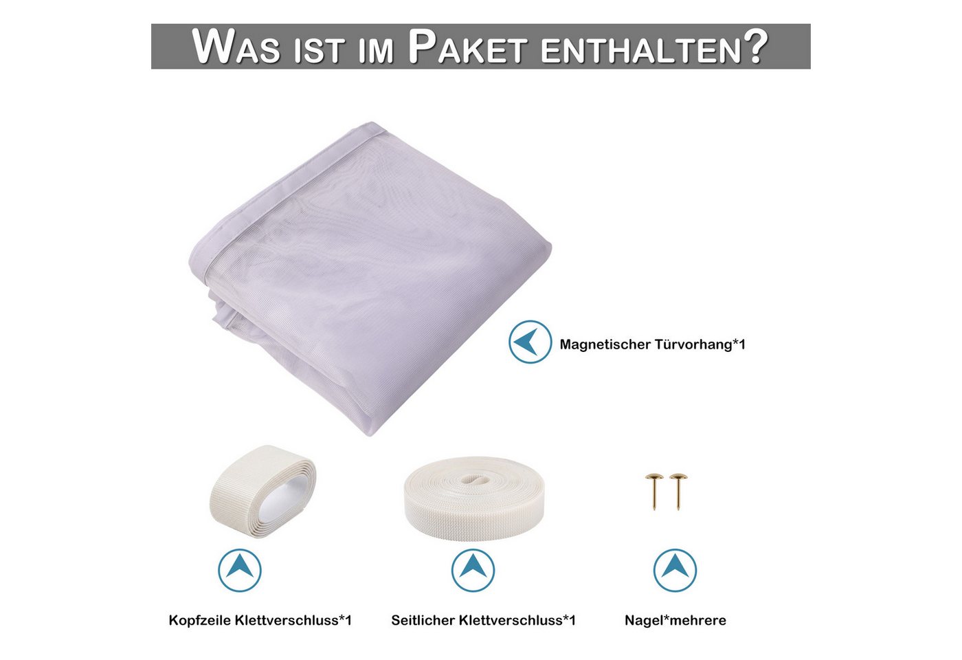 Sunicol Insektenschutz-Tür Magnetisch Fliegengitter Balkontür, Moskitonetz Tür für Terrassentür, fliegengitter tür mit verbreiterter Vollbildschlaufe, ohne Bohren Bild 5