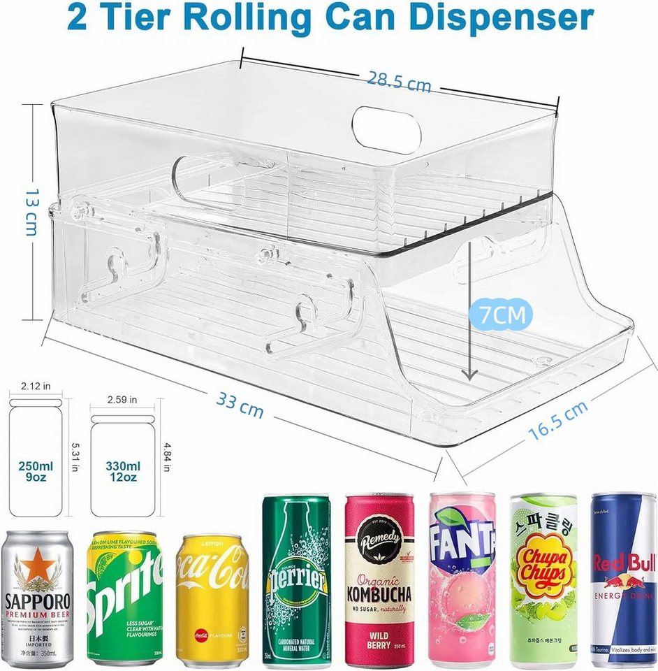 FELIXLEO Küchenorganizer-Set Kühlschrank Dosen Organizer Foldable Dosenspender für Bier Soda Bild 5