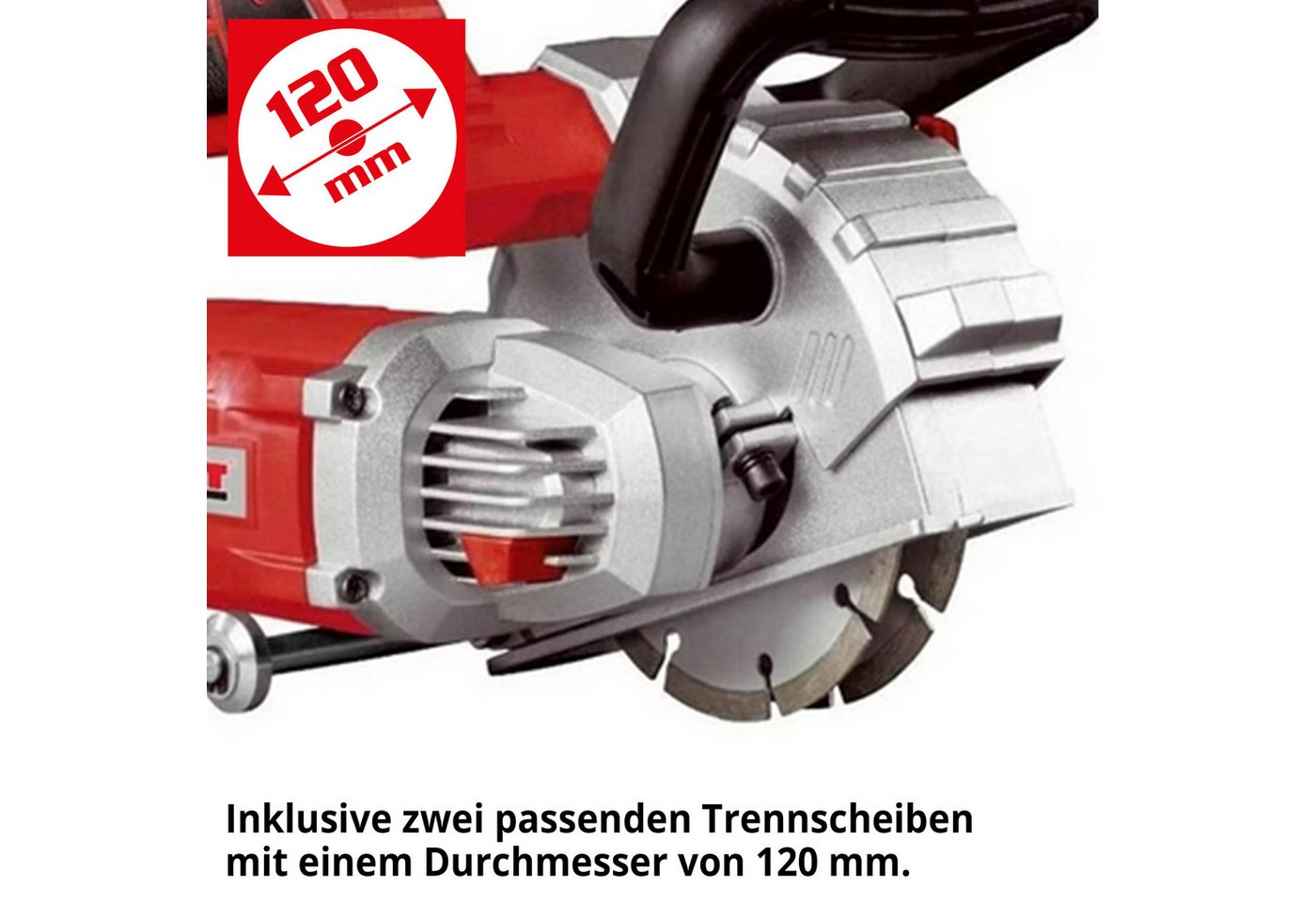 Hecht Mauernutfräse 1660 1600 W, Schnittbreite 8-26 mm, Schnitttiefe 30 mm, 9000 U/min, (1-tlg), Wandschlitzfräse, Schlitzfräse, Diamant-Trennscheiben, staubarm Bild 4