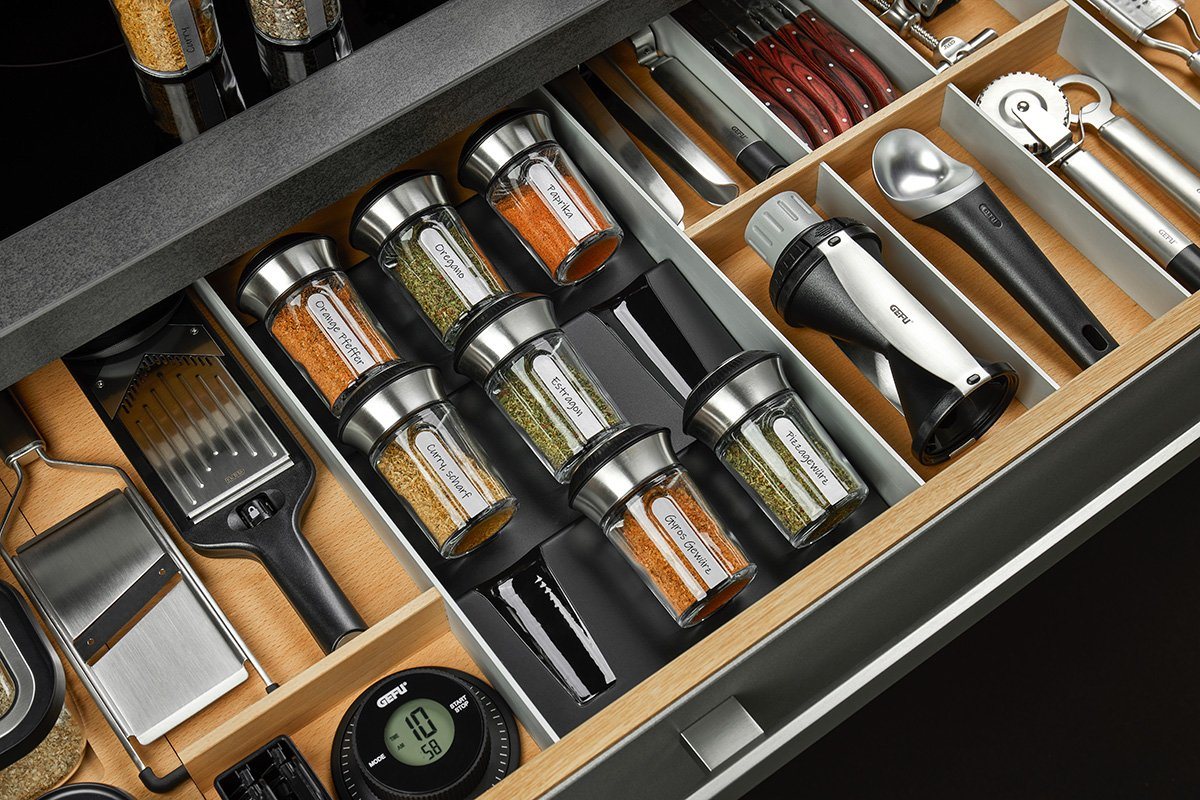 GEFU Gewürzmühle Organizer Schublade für Gewürz- und Kräuterstreuer Bild 2