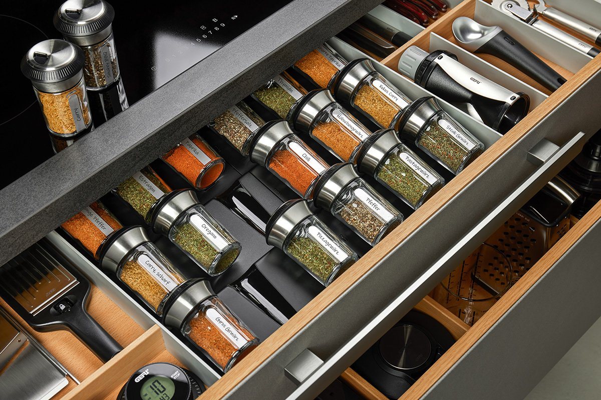 GEFU Gewürzmühle Organizer Schublade für Gewürz- und Kräuterstreuer Bild 5