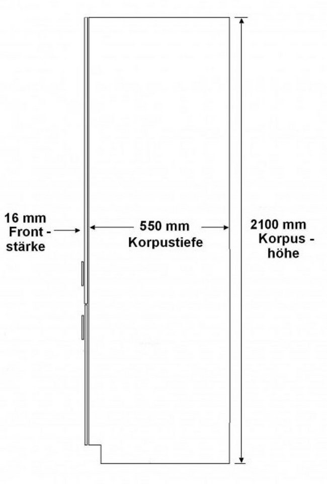 Küchen-Preisbombe Hochschrank 60 cm Küche MONZA Okapi Nußbaum Küchenzeile Küchenblock Einbauküche Bild 4