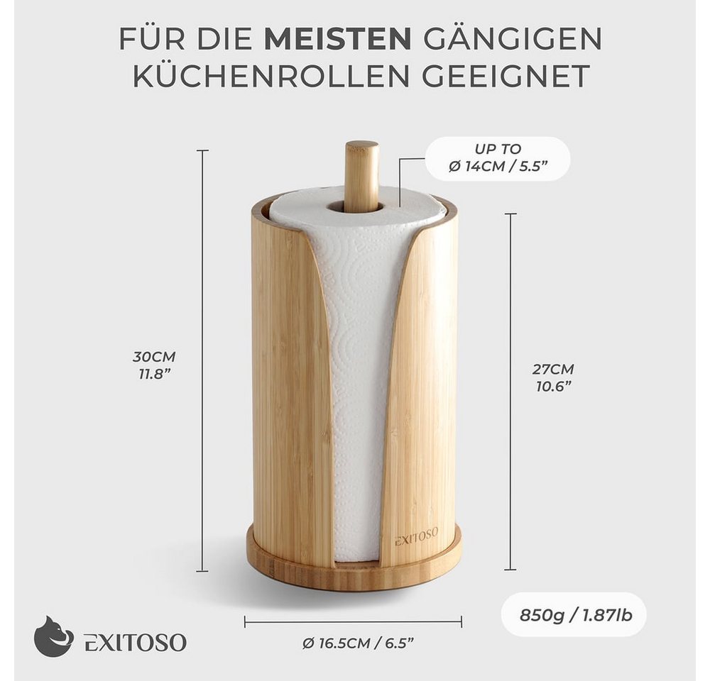 Exitoso Küchenrollenhalter BB Pole Küchenrolle, Küchentücher Stand Arbeitsplatte Bad Küche Büro Restaurant
