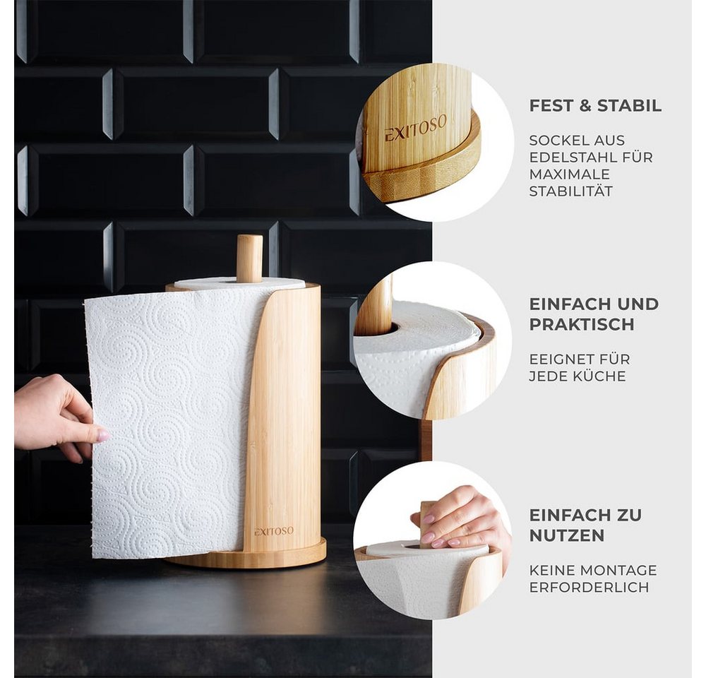 Exitoso Küchenrollenhalter BB Pole Küchenrolle, Küchentücher Stand Arbeitsplatte Bad Küche Büro Restaurant Bild 2