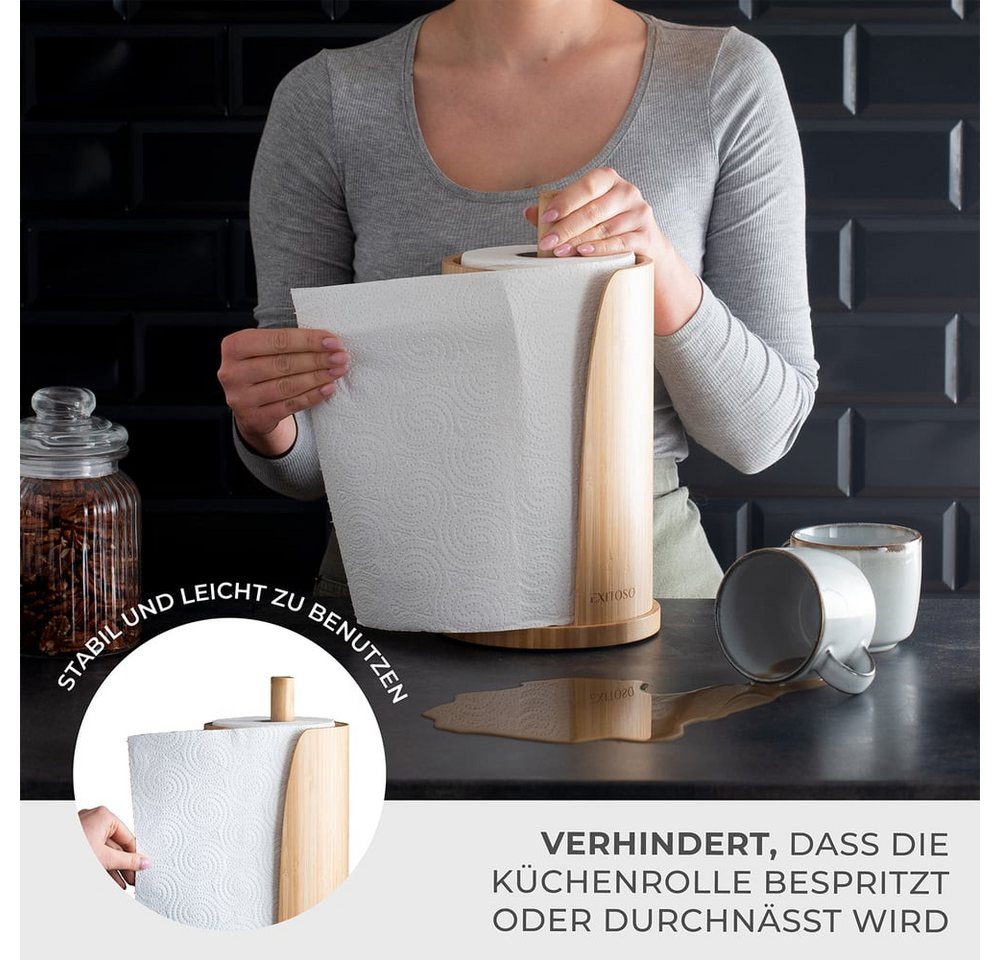 Exitoso Küchenrollenhalter BB Pole Küchenrolle, Küchentücher Stand Arbeitsplatte Bad Küche Büro Restaurant Bild 5