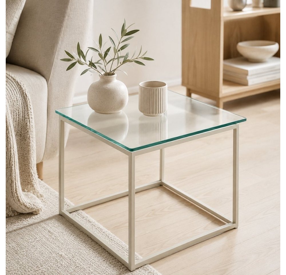 LebensWohnArt Tischplatte Glasplatte TERRY 40x40cm gehärtetes 8mm Glas Servierplatte Bild 2