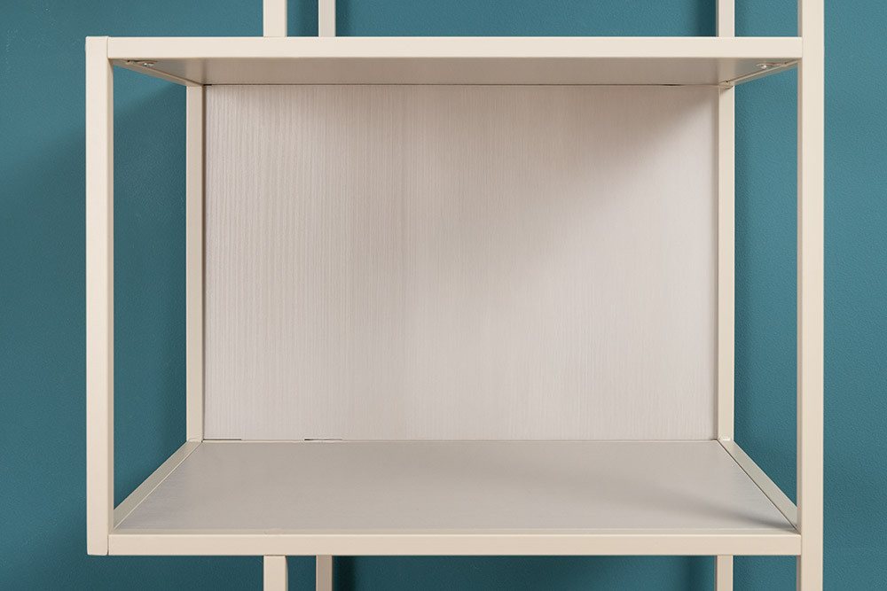 riess-ambiente Bücherregal SLIM LINE 185cm champagner beige Metall · Raumteiler mit Schubladen, Einzelartikel 1-tlg., Mehrzweckregal fürs Wohnzimmer mit 4 Fächern · Industrial Design