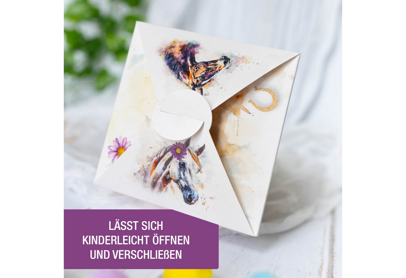 TOBJA Schultüte Kleine Geschwister Schultüte Pferde, - Zuckertüte Mädchen Schulanfang Bild 5