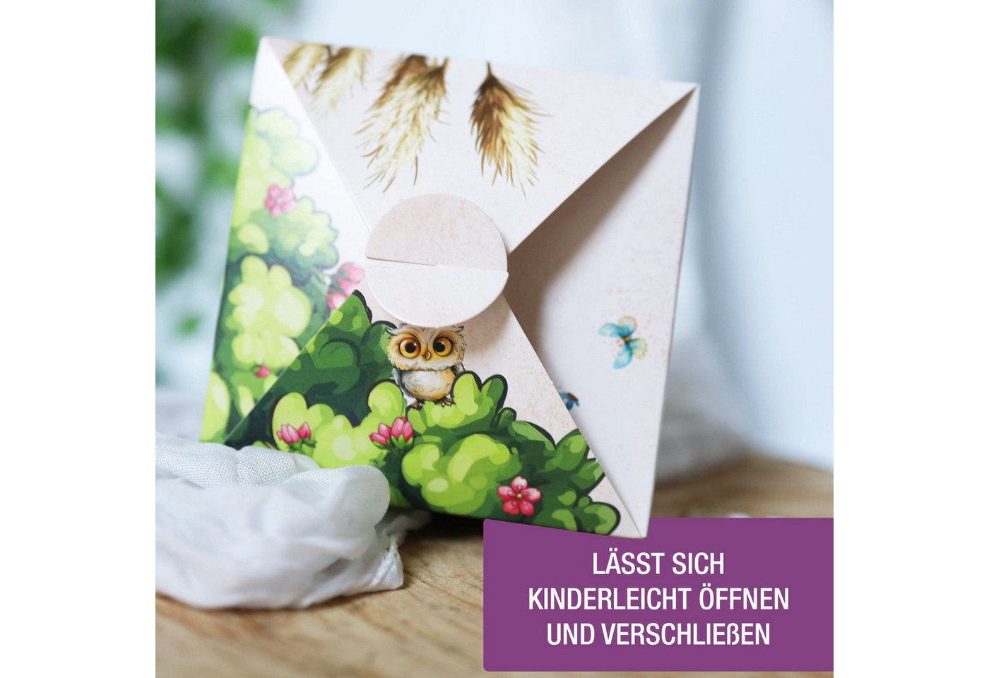 TOBJA Schultüte Kleine Geschwister Schultüte Waldtiere, - Zuckertüte Jungen oder Mädchen Schulanfang Bild 2
