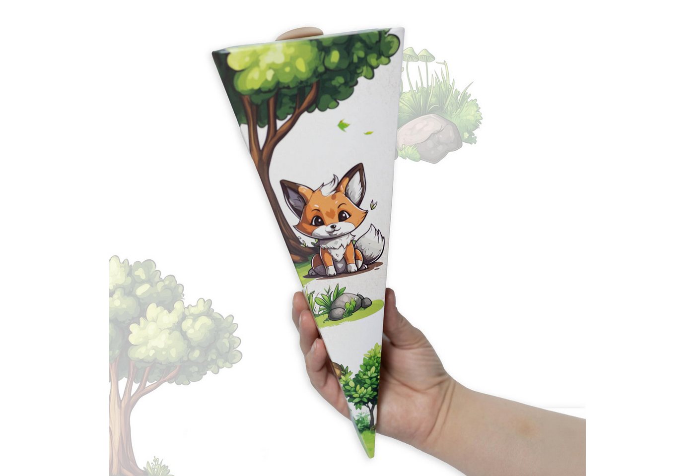 TOBJA Schultüte Kleine Geschwister Schultüte Waldtiere, - Zuckertüte Jungen oder Mädchen Schulanfang Bild 5