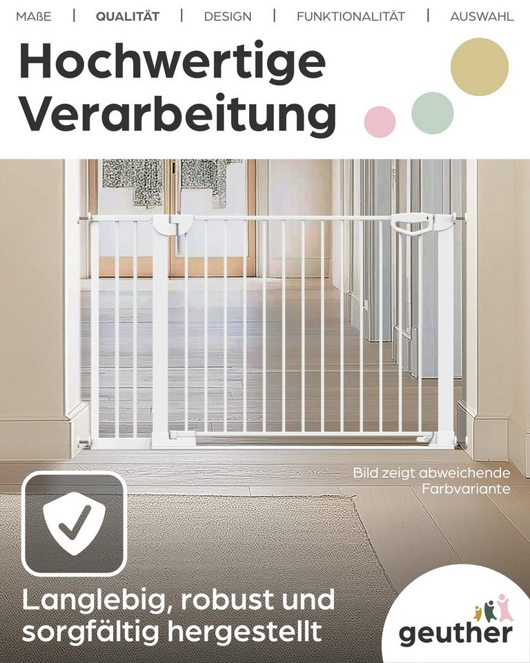 Geuther Türschutzgitter Easylock Flatstep 69-125 schwarz, auch als Treppenschutzgitter verwendbar Bild 3