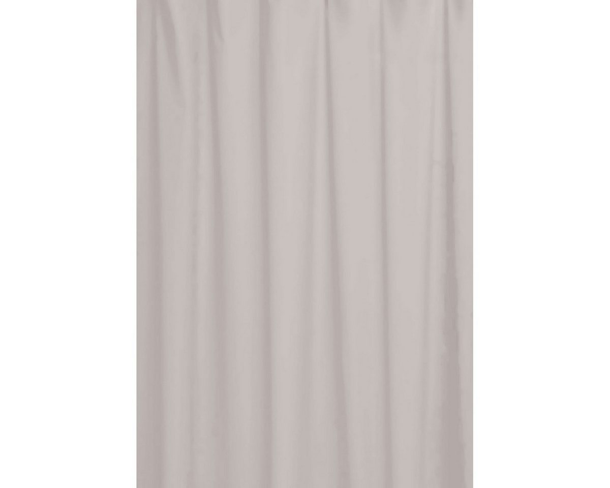 Euroshowers GmbH Duschvorhang Neutral Sandgrau 180 × 200 cm Polyester mit 12 Ringen Breite 180 cm