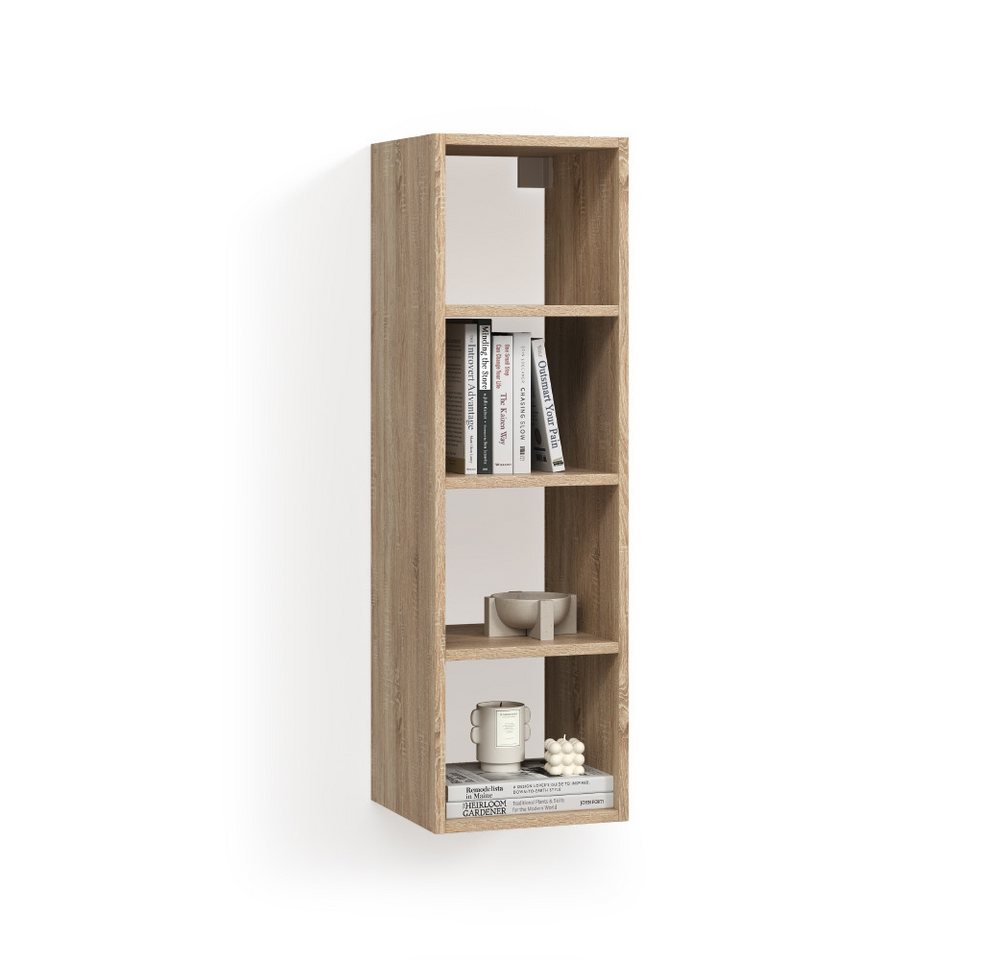 Livinity® Bücherregal Piave, Sonoma, 30 x 100 cm mit 4 offene Ablagen, 1-tlg.