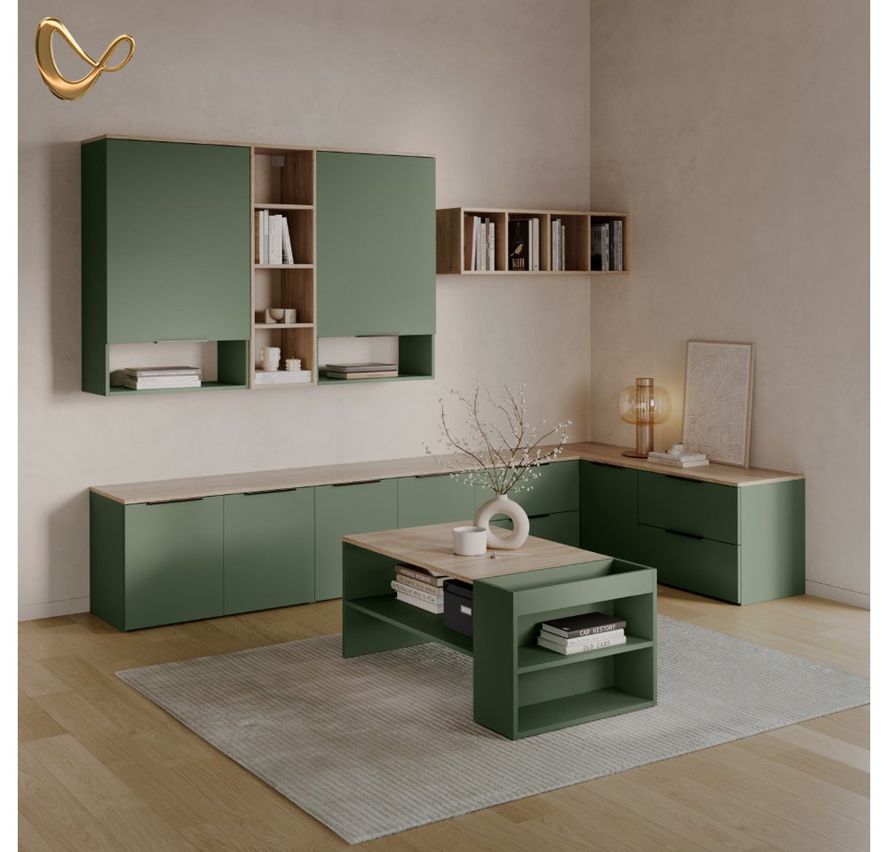 Livinity® Bücherregal Piave, Sonoma, 30 x 100 cm mit 4 offene Ablagen, 1-tlg. Bild 3
