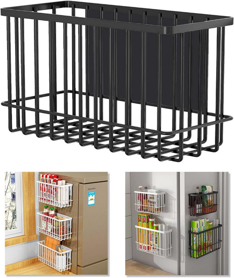 AURIVION Standregal Magnetisches Gewürzregal für Kühlschrank Küche Organizer, Set 1-tlg., Magnet Regal zur Küchenorganisation & Aufbewahrung platzsparend Bild 2