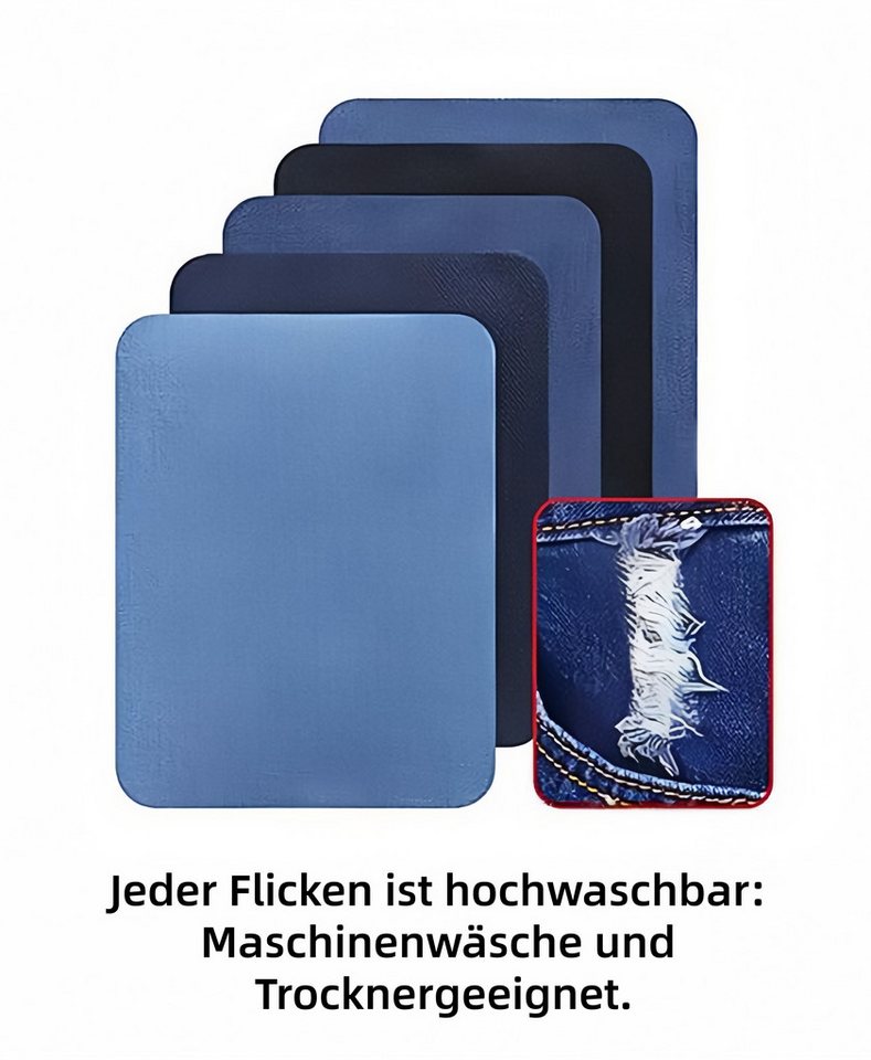 FOUORTUNATE-BEE Aufnäher 25er-Set Jeansflicken zum Aufbügeln für Kleidung und Taschen, (25-tlg), Baumwoll-Jeanspatches zum Reparieren von Hosen und Jacken Bild 3