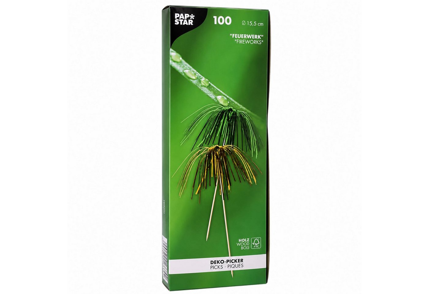 PAPSTAR GmbH Papierdekoration Partypicker 'Feuerwerk', 15,5 cm/100Stk.