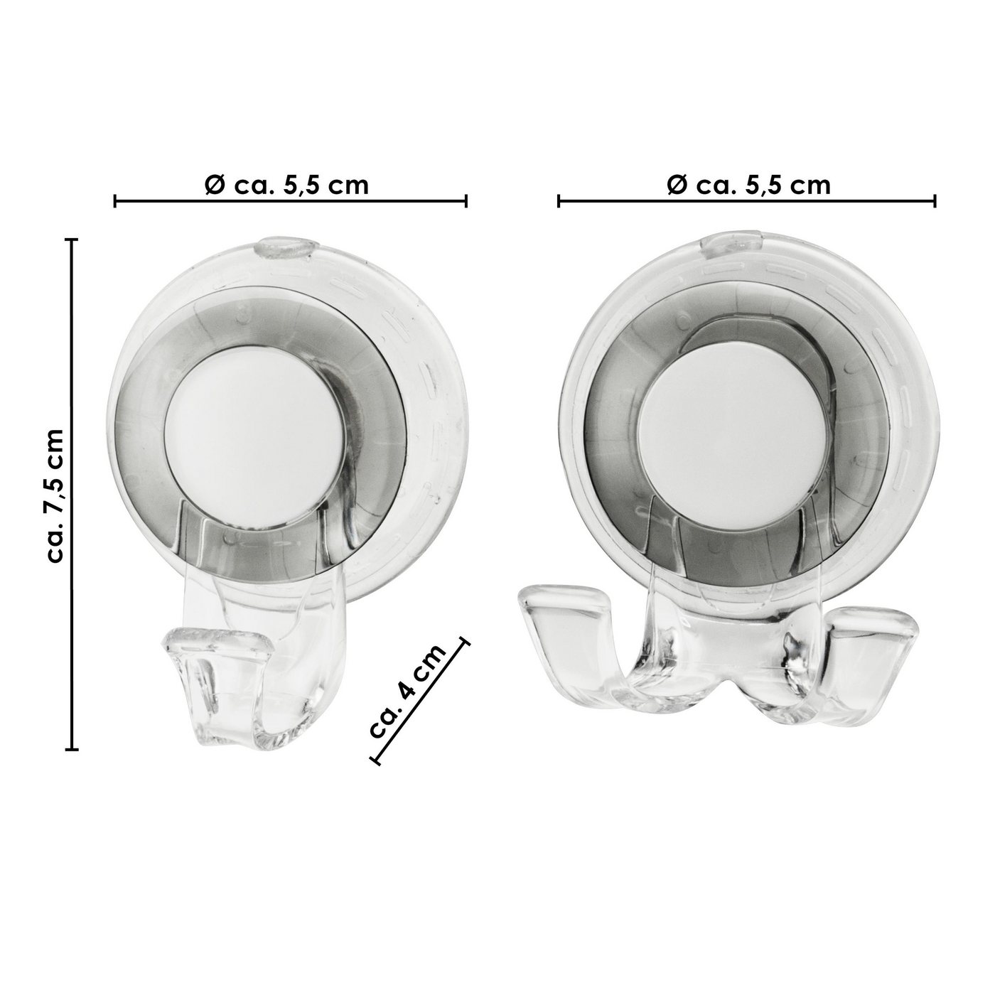 bremermann Handtuchhaken Bad-Serie Ventosa – Haken 2er-Set, (2-St) Bild 2