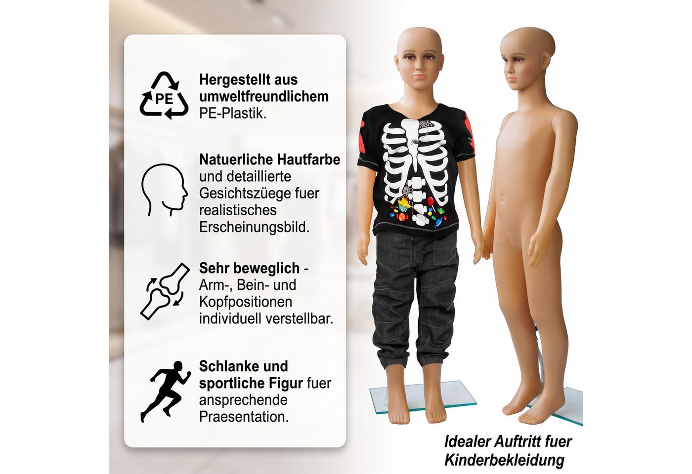 Mucola Schneiderpuppe 110CM Schaufensterpuppe Schaufensterfigur Mannequin Manichino Puppe, Beweglich Bild 3