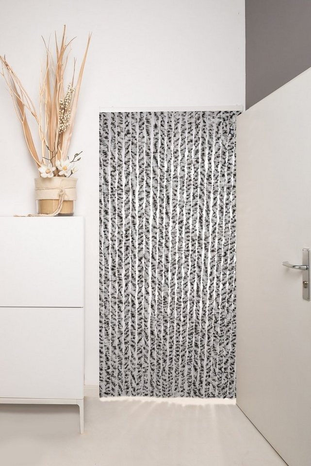 Defactoshop Insektenschutz-Vorhang Türvorhang Flauschvorhang PVC 100x200cm 90x200cm Grau/Weiss MIX, BxH 90x200cm,100x200cm Bild 4