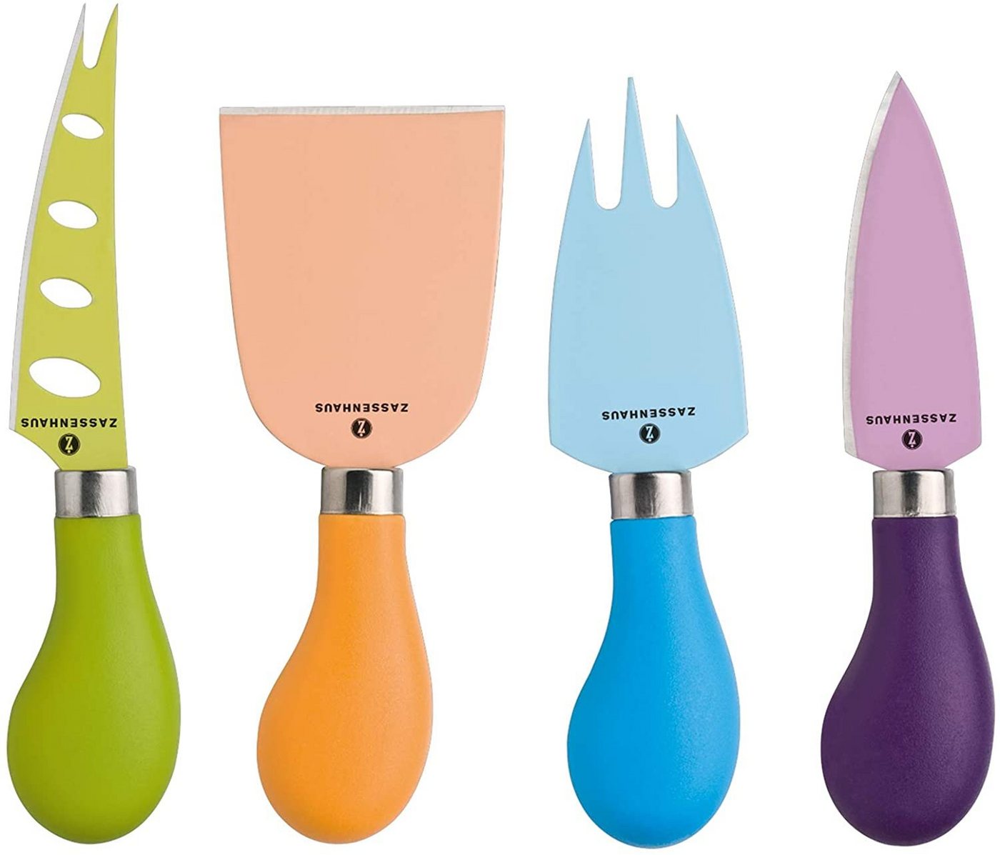 ZASSENHAUS Käsemesser Zassenhaus - Käsemesser Set 4-tlg. "Easy Cut" bunt Käsemesserset