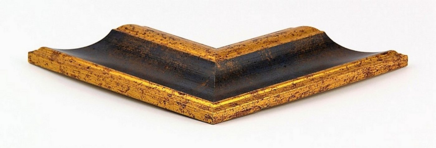 myposterframe Einzelrahmen Dysnomia Barock Farbig Bilderrahmen, (1 Stück), 40x50 cm, Blau Gold, Echtholz Bild 2