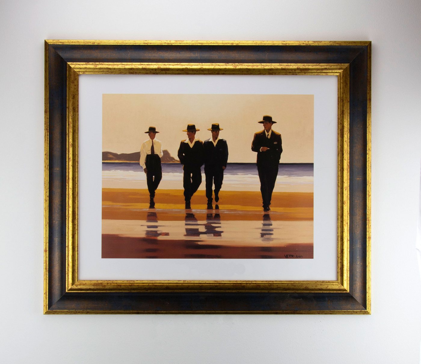 myposterframe Einzelrahmen Dysnomia Barock Farbig Bilderrahmen, (1 Stück), 40x50 cm, Blau Gold, Echtholz Bild 5