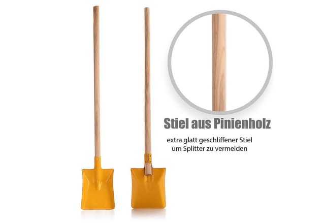 BigDean Kinder-Werkzeug-Set Kinder Schaufel Gartenschaufel kindgerechte Gartengeräte, (Packung, 1-tlg., Kinderschaufel), Holz, Metall, Kindgerechte Größe, Robust, Bunt