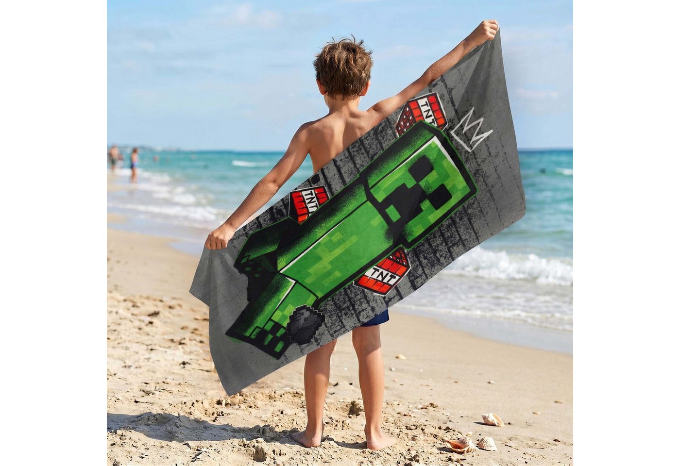 Minecraft Badetücher Minecraft-Strandtuch, Badetuch 100 % Baumwolle, 70 x 140 cm Bild 4