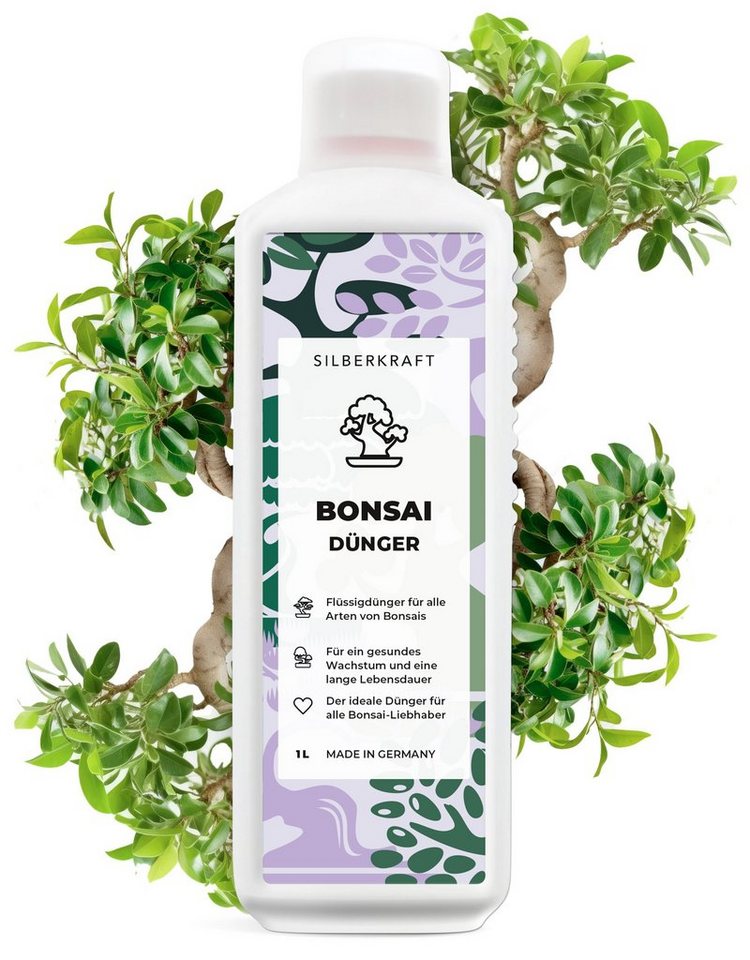 Silberkraft Pflanzendünger Bonsai Dünger für alle Arten von Bonsais, 1-St., Mineralischer NPK Flüssigdünger mit Stickstoff, Dünger für Bonsai