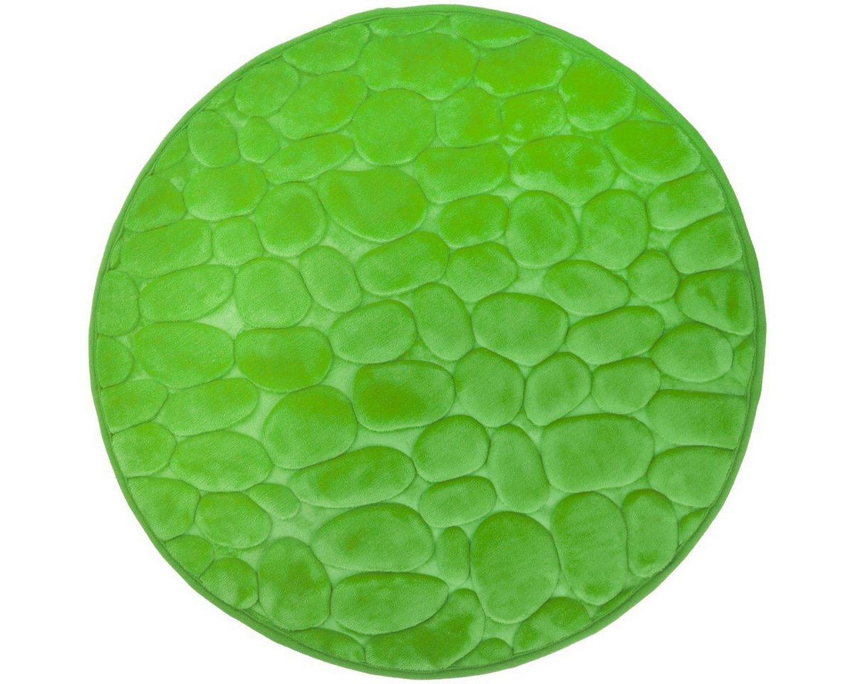Euroshowers GmbH Badematte Memory Foam Bellarina Limettengrün Ø60 cm, Memory funktion, Rutschhemmende Beschichtung auf der Unterseite, 100% polyester, memory foam (stoppning), latex SBR, Rund, Memory funktion, Rutschhemmende Beschichtung auf der Unterseite