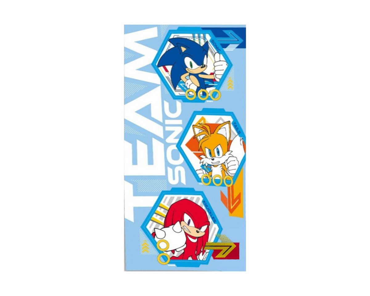 Sonic Badetücher Team Sonic the Hedgehog Strandtuch 70×140 cm – Badetuch, 100% Baumwolle (1-St)