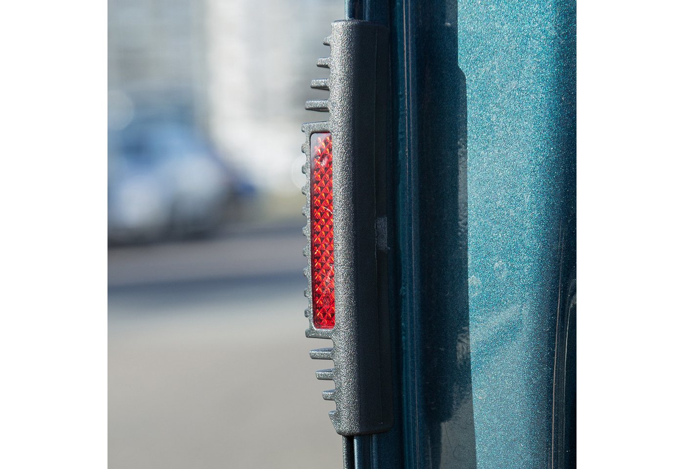 Smart-Planet Türdämpfer Türschutz- Schutz zum Aufstecken- mit Reflektoren- Türkanten bis 3mm, 2er Set, Türen bis 3mm, einfache Selbstmontage Bild 4