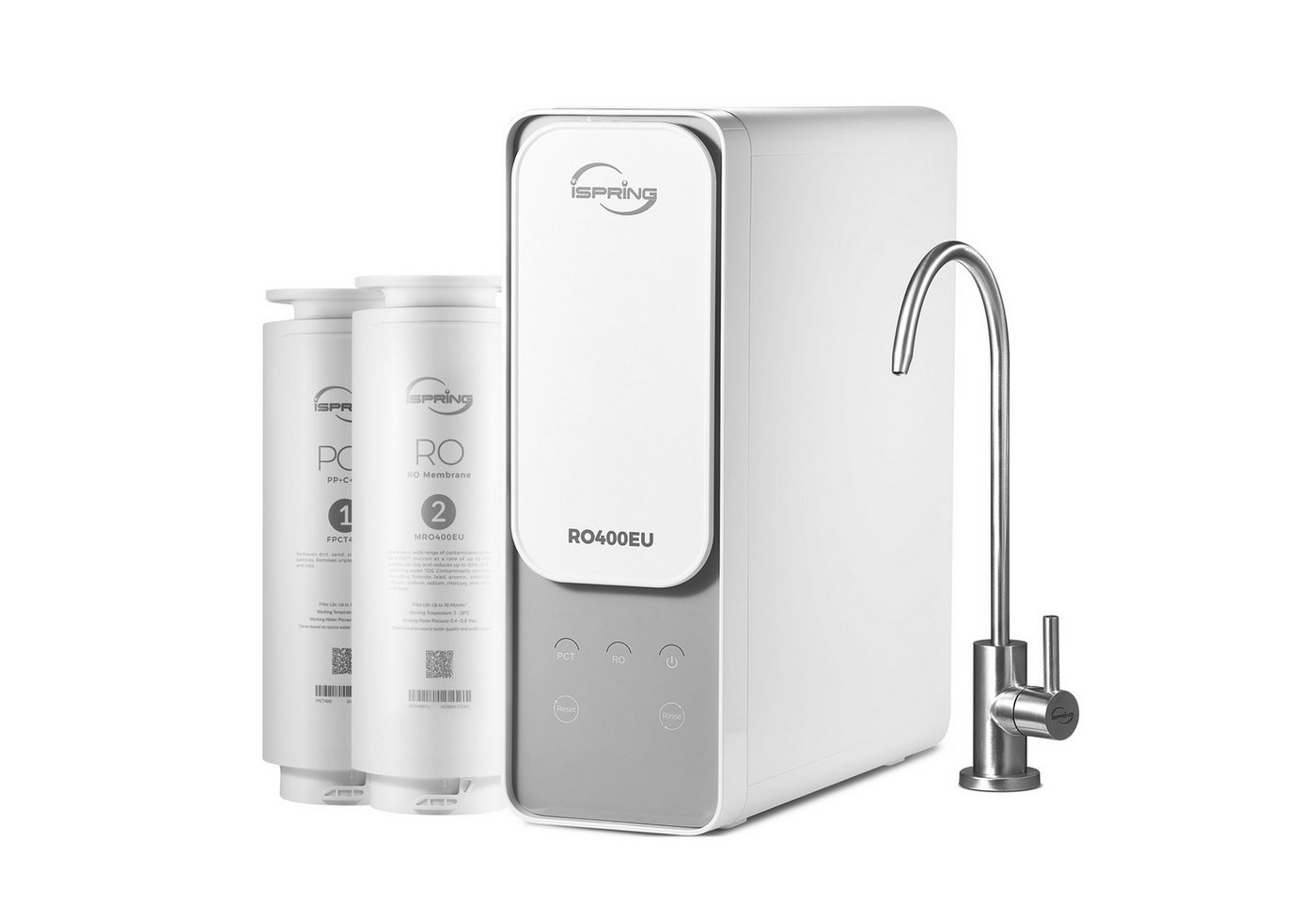 iSpring Wasserhahn-Wasserfilter RO400EU Umkehrosmoseanlage, 400GPD tanklos, unter der Spüle (1 St) Bild 2