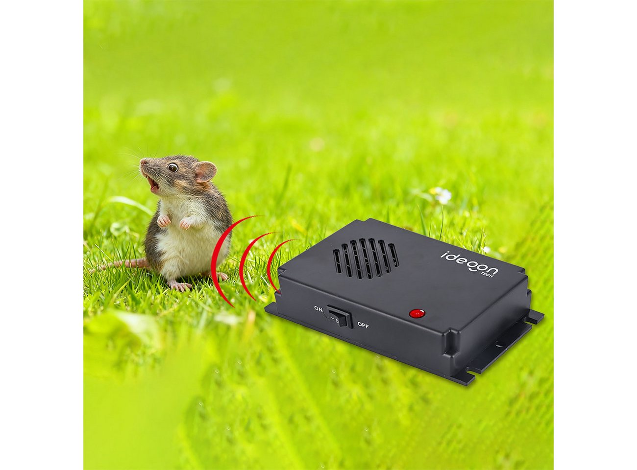 shop'n smile ideoon Ultraschall-Tierabwehr Marderschreck Auto Ultraschall – Batteriebetrieben & Hitzebeständig, 2-tlg., Marder-Vertreiber: Wirkungsbereich für ca. 40 m² Bild 5