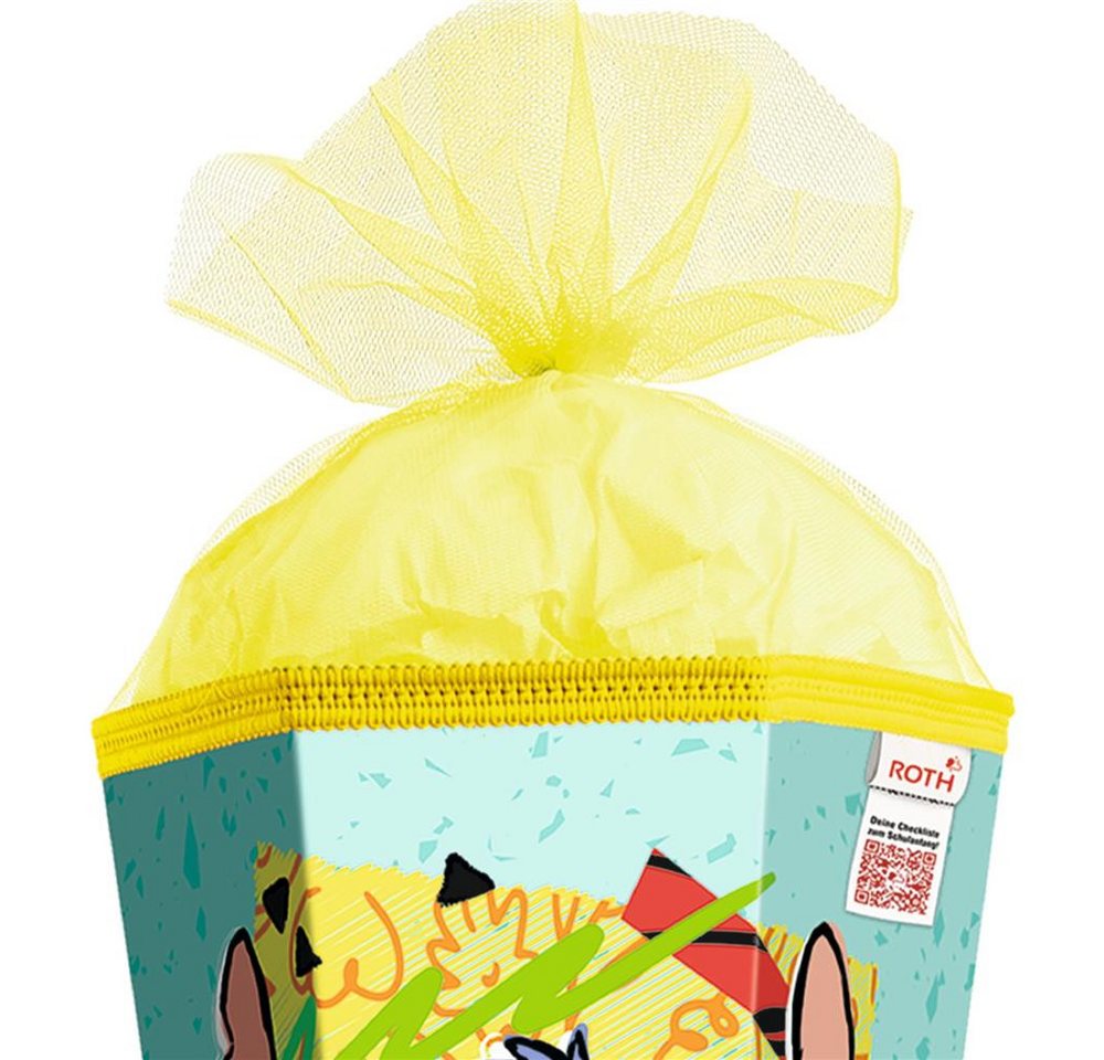 Roth Schultüte Disney Stitch, 100 cm, XXL-Zuckertüte, 6-eckig, mit Tüllverschluss und Rot(h)-Spitze Bild 2