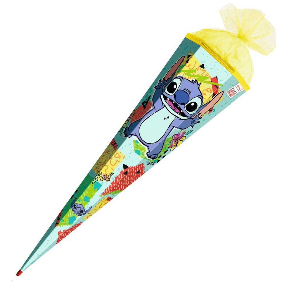 Roth Schultüte Disney Stitch, 100 cm, XXL-Zuckertüte, 6-eckig, mit Tüllverschluss und Rot(h)-Spitze Bild 5
